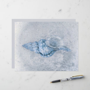 Papier Sea Shell Blue Antique Vintage Ocean Beach Texture