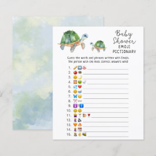 Papier Sea Turtle - Emoji jeu d'images baby shower