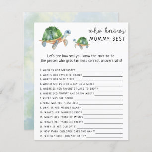 Papier Sea Turtle - Qui connaît maman meilleur jeu