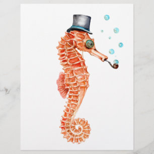 Papier Seahorse Steampunk