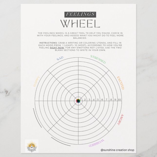 Papier Sentiments Roue I (Devant)