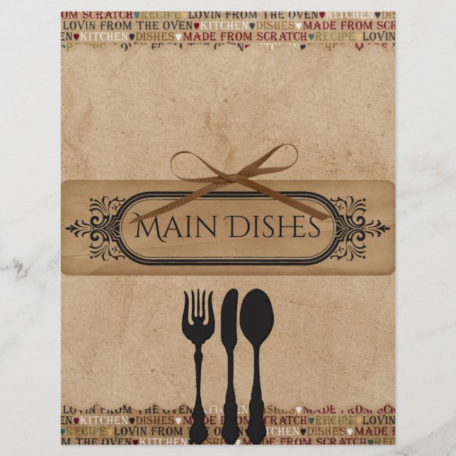 Papier Séparateurs de Recette Faite Maison (Devant)