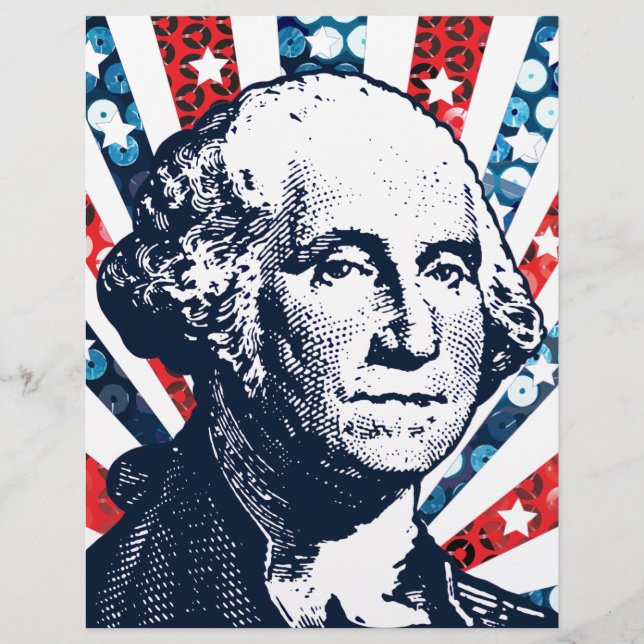 Papier séquin george washington (Devant)