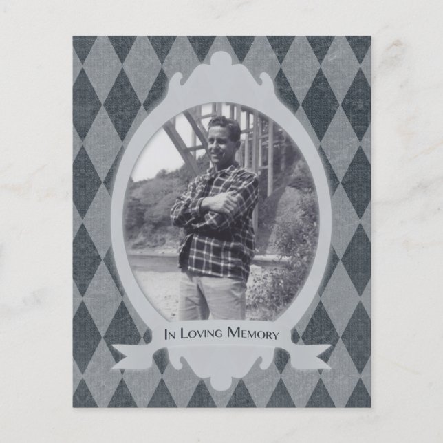 Papier service funèbre en souvenir aimant (Devant)