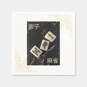 Papier serviette asiatique mahjong en bambou