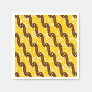 Papier Serviette colorée avec motif en tissu africain