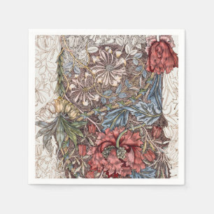 PAPIER SERVIETTE EN PAPIER: WILLIAM MORRIS : TULIP SAUVAG