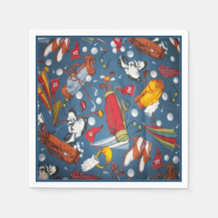 Papier Serviettes de motif de golf de temps de pièce en 