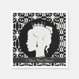 Papier Serviettes en silhouette de princesse personnalisé
