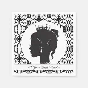 Papier Serviettes en silhouette de princesse personnalisé