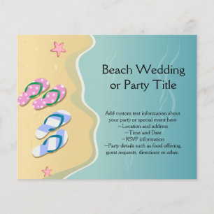 Papier Ses tongs sur le mariage sur la plage