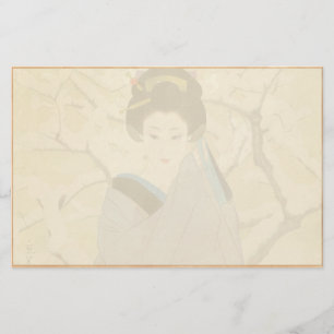 Papier Shimura Tatsumi Deux Sujets Femmes Japonaises Neig