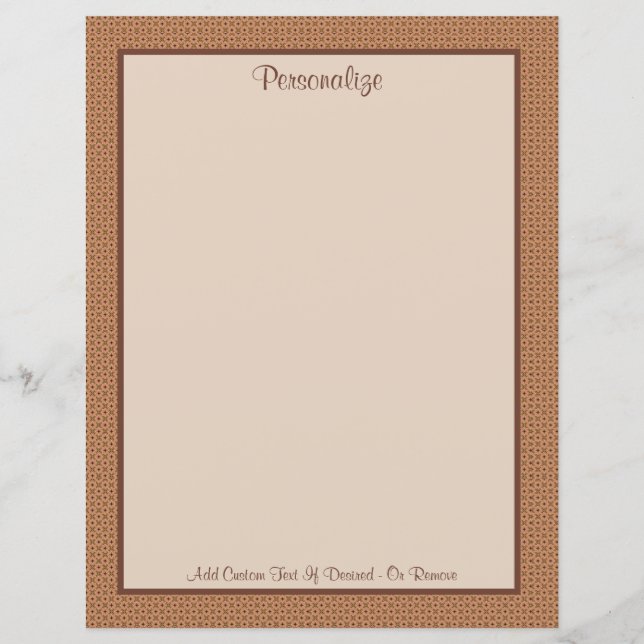 Papier Sienna Brown frontière professionnelle Personnalis (Devant)