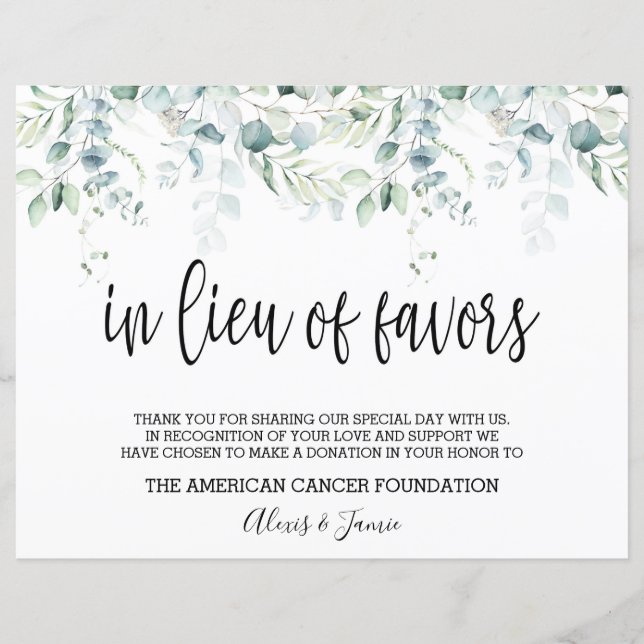 Papier Signal en remplacement de Faveurs - Mariage Eucaly (Devant)