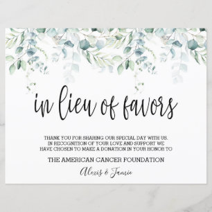 Papier Signal en remplacement de Faveurs - Mariage Eucaly