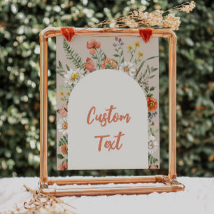 Papier Signature de la partie Fleur sauvage personnalisée