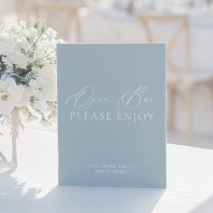 Papier SIGNE Mariage À Bleu et Blanc Dusty Côtier