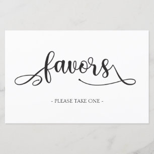 Papier SIGNE Mariage "Favorisé" noir blanc minimaliste