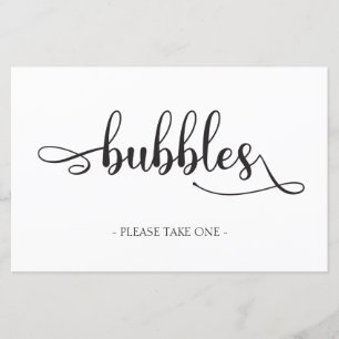 Papier SIGNE Mariage minimaliste noir blanc "bulles"