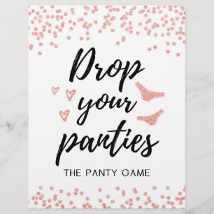 Papier SIGNER Déposez vos culottes jeu, Fête des mariées