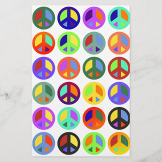 Papier Signes de paix colorés