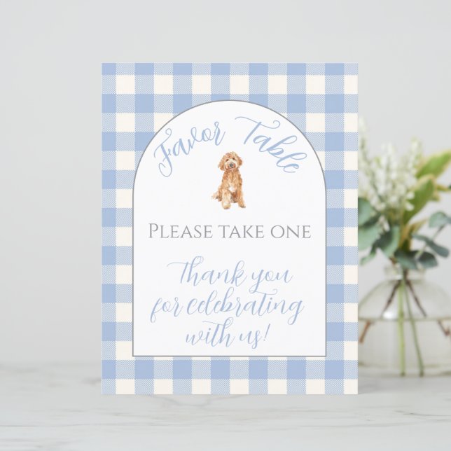 Papier Signes supérieurs de la table de baby showers (Debout devant)