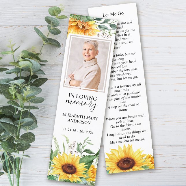 Papier Signet des funérailles florales de tournesol (Créateur téléchargé)