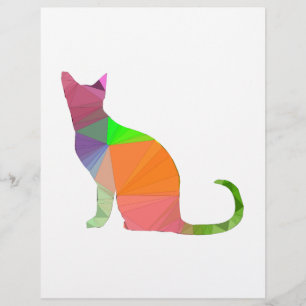 Papier Silhouette de chat à faible densité