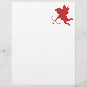 Papier Silhouette de Cupidon rouge