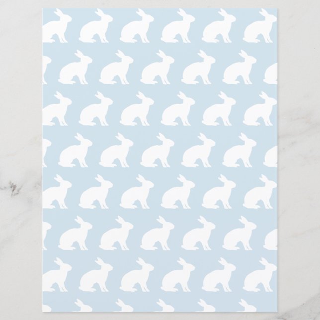 Papier Silhouette de lapin blanc (Devant)
