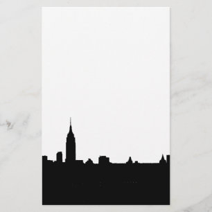 Papier Silhouette de New York noir et blanc