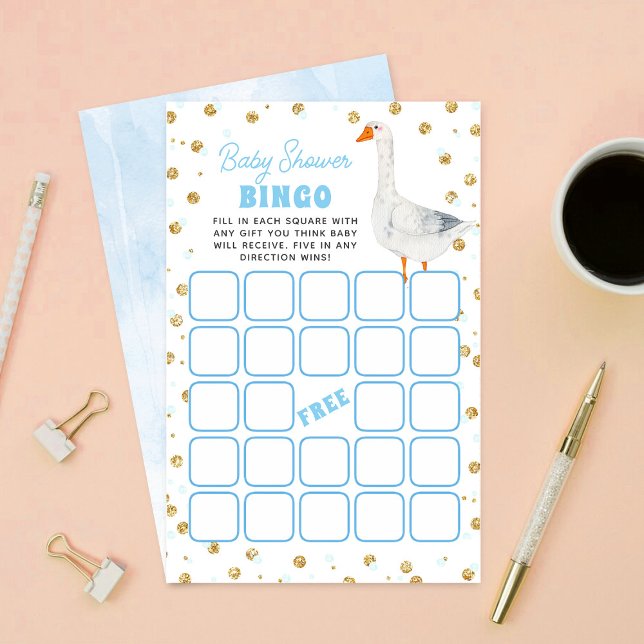 Papier Silly Goose Baby Shower Bingo Game (Créateur téléchargé)