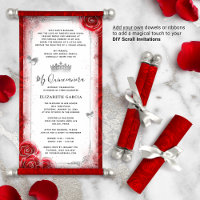 Silver Bright Red Quince do-it-yourself Scroll Inv