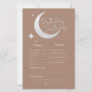 Papier Silver parties scintillant lune étoiles oh bébé pr