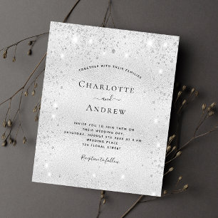 Papier Silver parties scintillant métal élégant mariage d