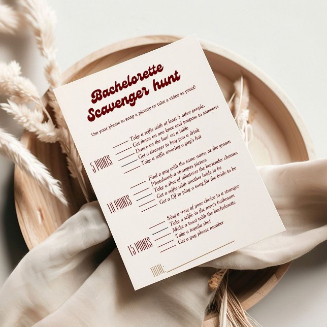 Papier Simple bachelorette jeu de chasse au trésor (Créateur téléchargé)