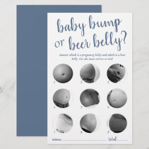 Papier Simple bosse ou ventre Dusty Blue Game Card