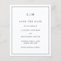 Simple Économie Mariage Bleu Marine Date à Sauvega