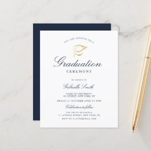 Papier simple élégante cérémonie de remise des diplômes c