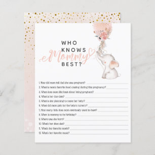 Papier Simple Elephant & Balloon Baby shower Jeu