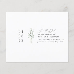 Papier Simple Floral Enregistrer la date
