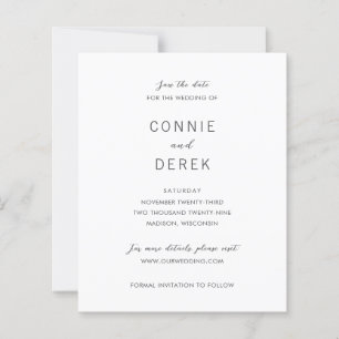Papier Simple Mariage Budget Moderne Date de Sauvegarde