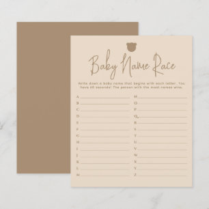 Papier Simple minimaliste moderne ours Baby shower Jeu