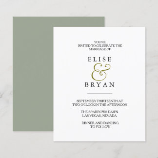 Papier Simple moderne élégant mariage à bas prix Invitati