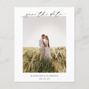 Papier Simple Photo Classic Budget Wedding Enregistrer la