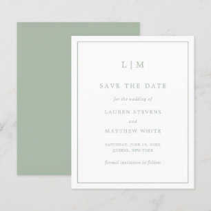Papier Simple Sage Green Budget Mariage Enregistrer la da