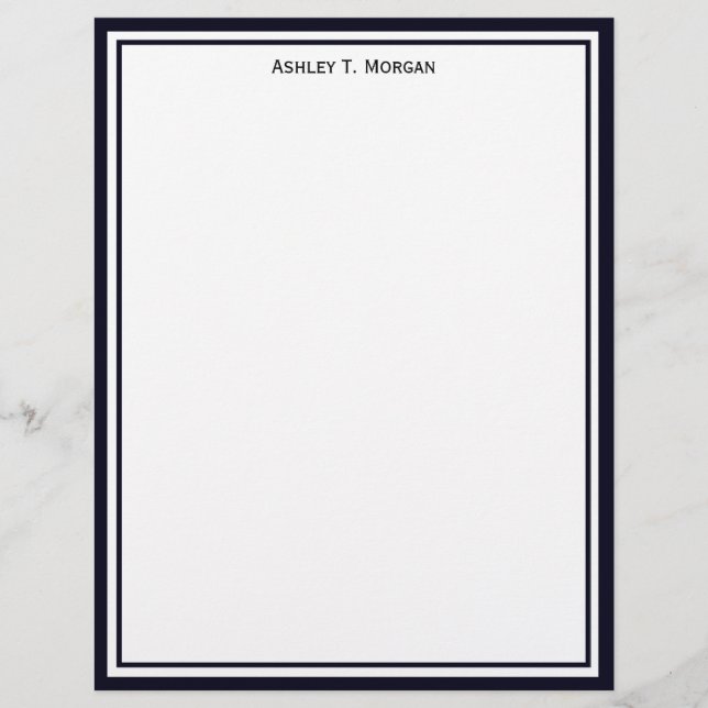 Papier Simplicité Dk Blue / Blanc SV personnalisé (Devant)