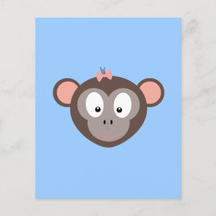 Papier Singe avec ruban rose