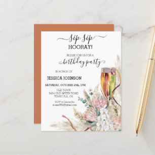 Papier Sip Sip Hooray fête d'anniversaire Budget Champagn