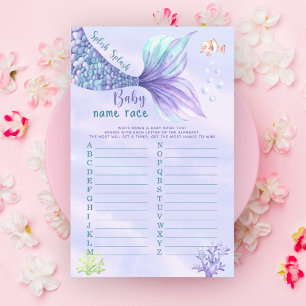 Papier Sirène sous le jeu de course de nom de bébé de la